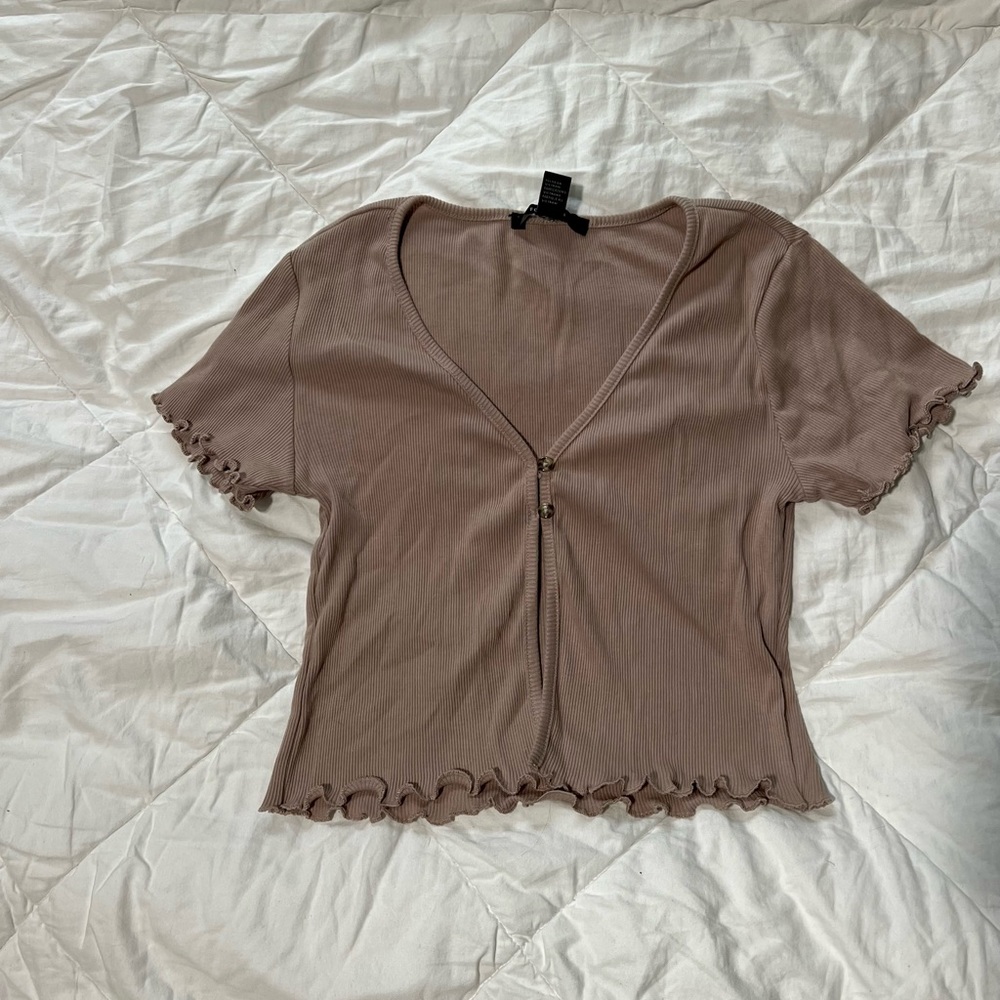 Open front crop top